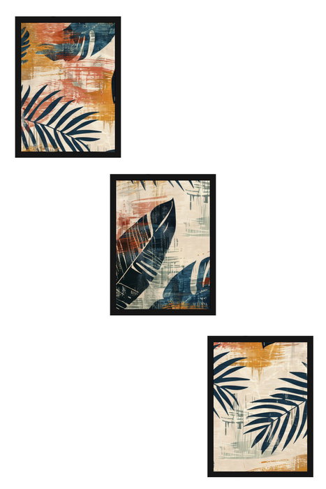 Wallity Pintura Decorativa en MDF con Marco (3 Piezas) 50 x 70 cm